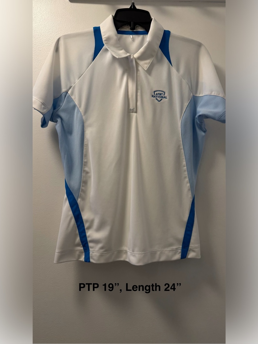 Nike Golf Dri-FIT AT&T National Congressional Polo Women’s M White Blue